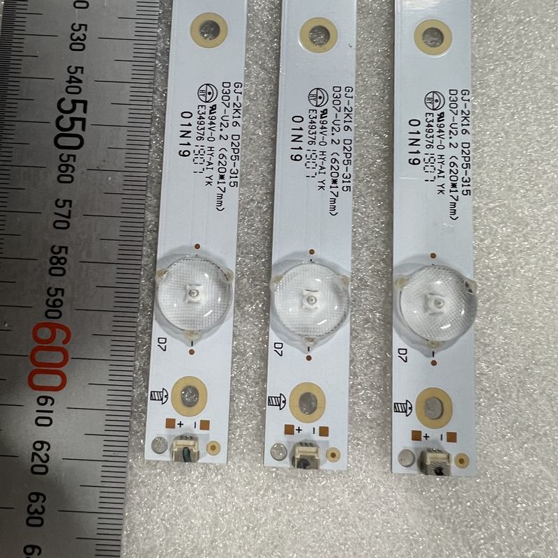 3 PCS 7LED(3V) 620mm LED strip for 32PFT4131 32PHH4101 GJ-2K16 D2P5-315 D307-V2